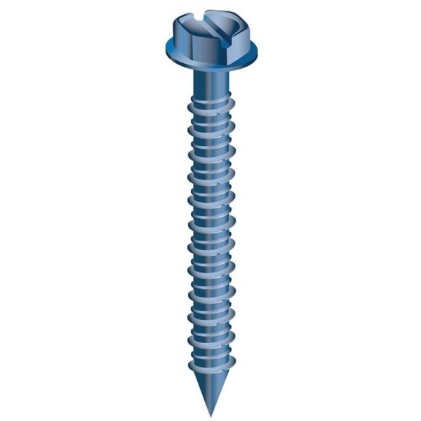 Cobra Anchors CobraTap Concrete Screw, 1/4" Dia., Hex, 1 1/4 in L 680J